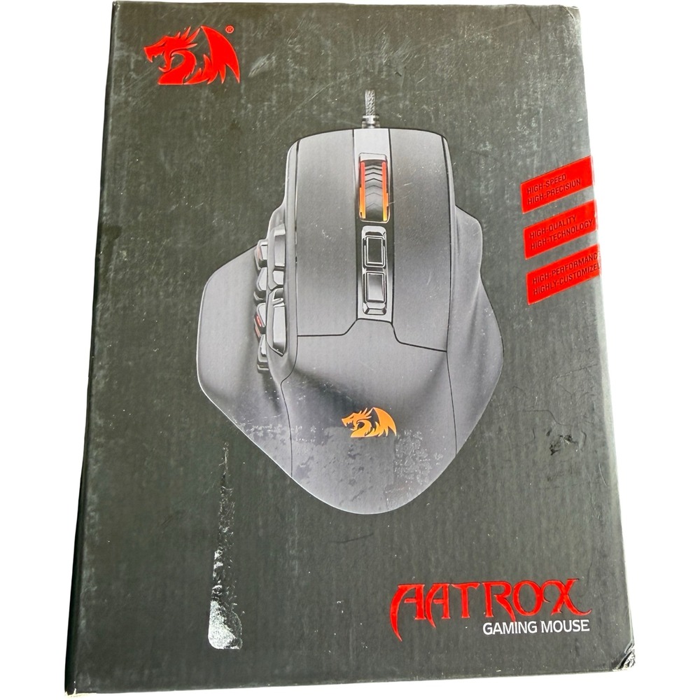 Redragon M811 Aatrox MMO
Gaming Mouse 15 Buttons Wired
RGB 12400 DPI NEW SEALED